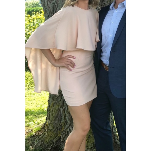 Lulu’s SEXY Backless Cape Wing Bodycon Mini Dress - Picture 12 of 15